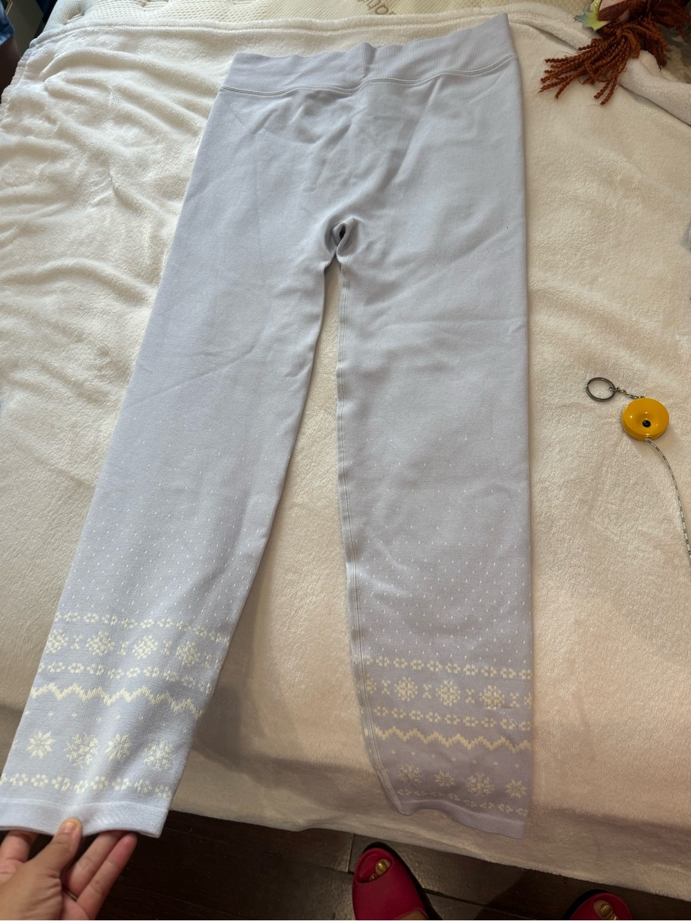 PINK Victoria's Secret Light Lavender Fair Isle Kids Leggings
